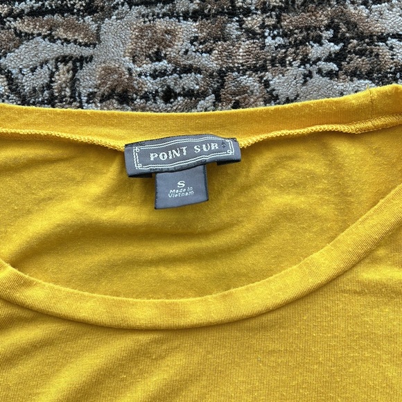J. Crew size small Point Sur yellow big sleeved top - Picture 3 of 4